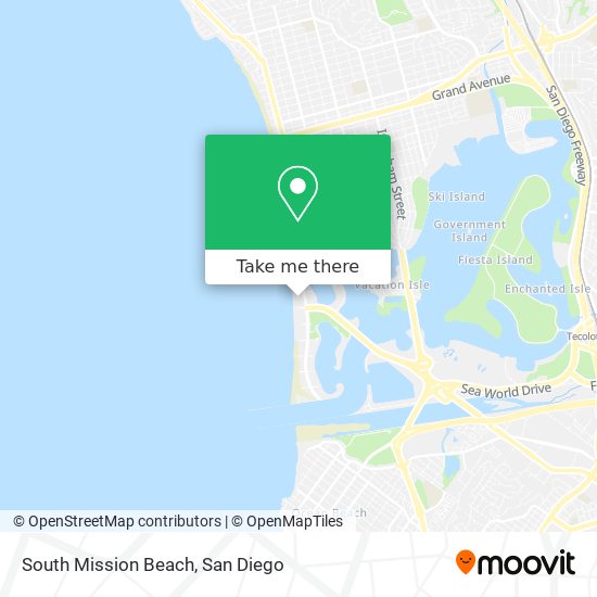 Mapa de South Mission Beach