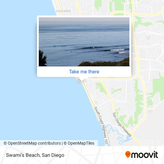 Swami's Beach map