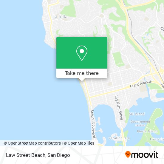 Law Street Beach map