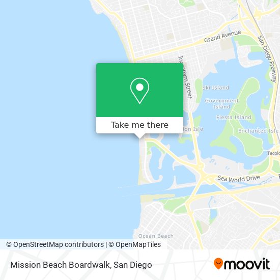 Mapa de Mission Beach Boardwalk
