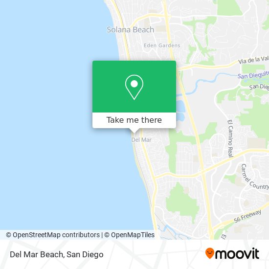 Del Mar Beach map