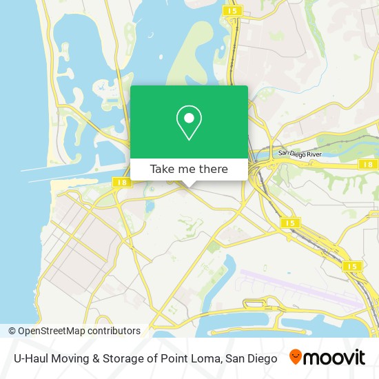 Mapa de U-Haul Moving & Storage of Point Loma