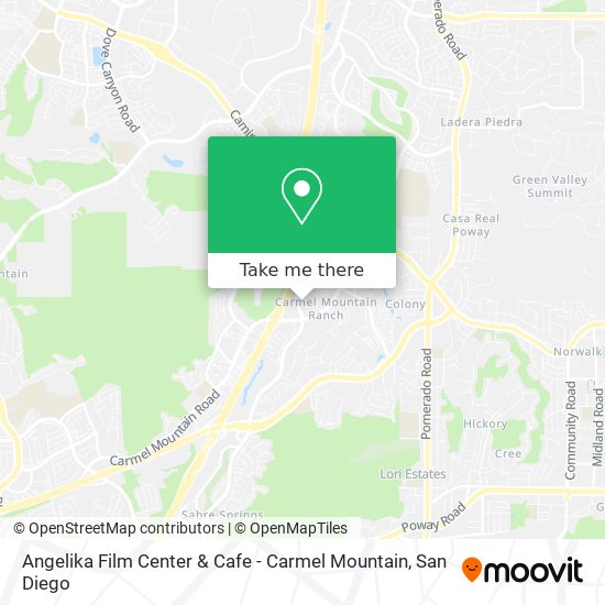 Angelika Film Center & Cafe - Carmel Mountain map
