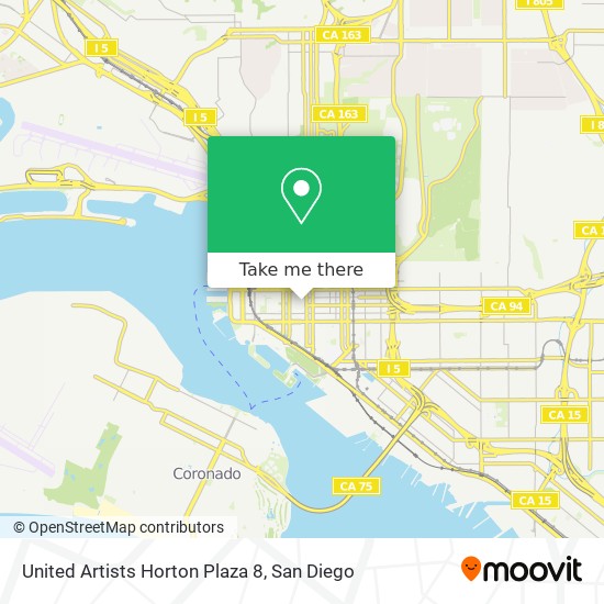 Mapa de United Artists Horton Plaza 8