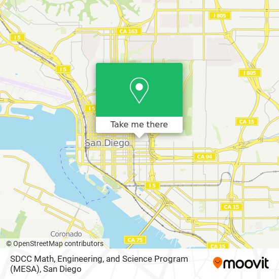 Mapa de SDCC Math, Engineering, and Science Program (MESA)