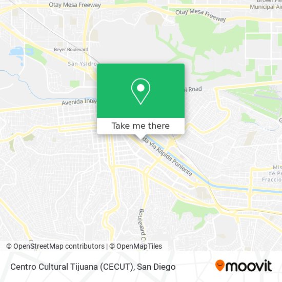 Mapa de Centro Cultural Tijuana (CECUT)