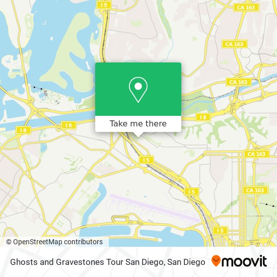 Ghosts and Gravestones Tour San Diego map