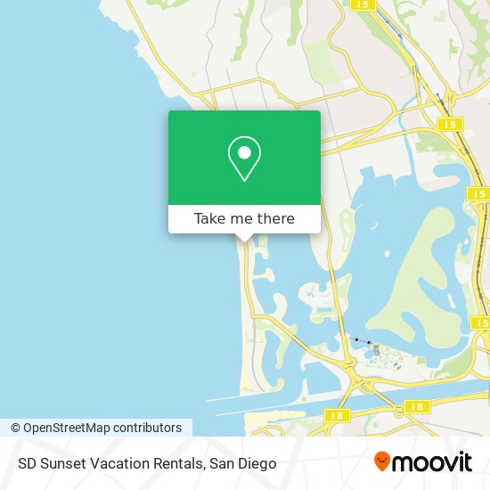 SD Sunset Vacation Rentals map