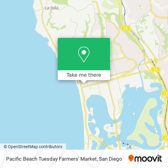 Mapa de Pacific Beach Tuesday Farmers' Market