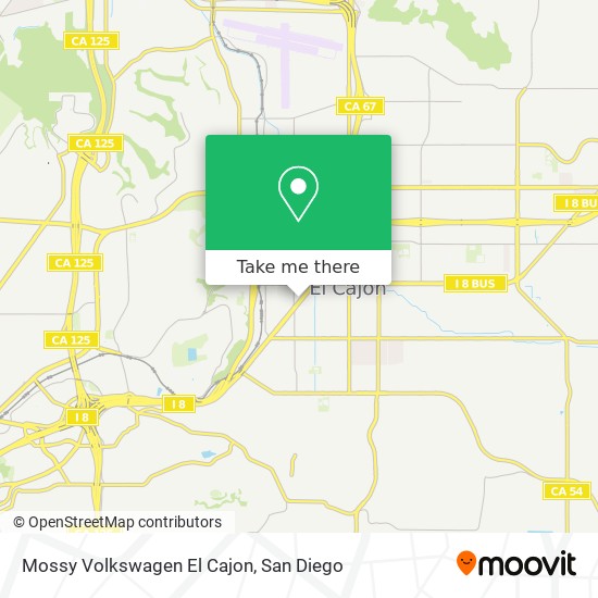 Mapa de Mossy Volkswagen El Cajon