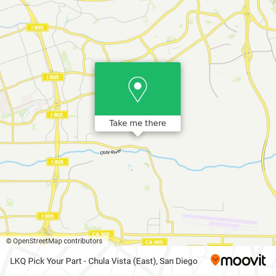 Mapa de LKQ Pick Your Part - Chula Vista (East)
