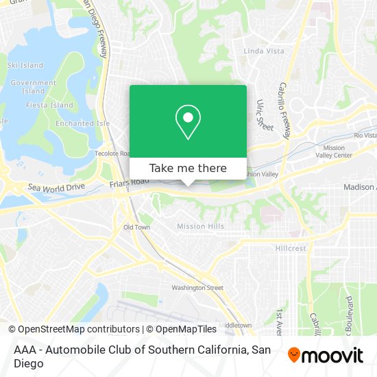 Mapa de AAA - Automobile Club of Southern California