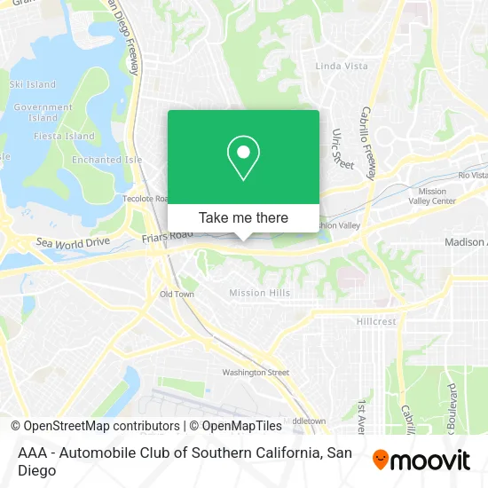 AAA - Automobile Club of Southern California map