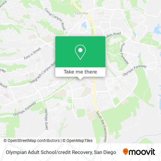 Mapa de Olympian Adult School / credit Recovery