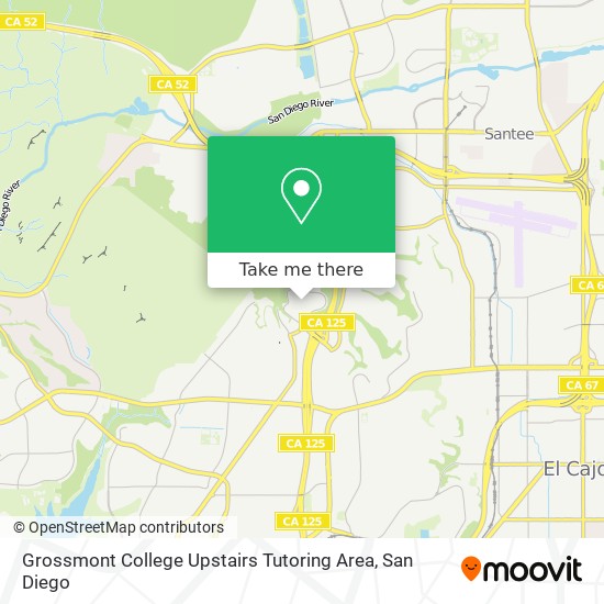 Grossmont College Upstairs Tutoring Area map