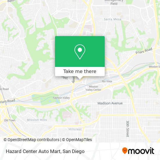 Hazard Center Auto Mart map