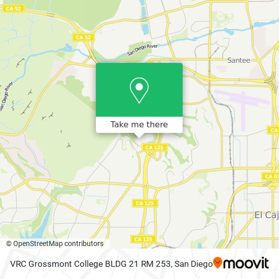 Mapa de VRC Grossmont College BLDG 21 RM 253