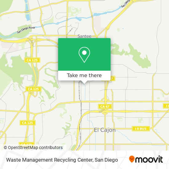 Waste Management Recycling Center map