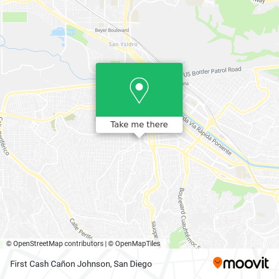 First Cash Cañon Johnson map