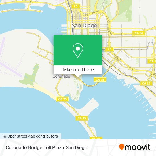 Mapa de Coronado Bridge Toll Plaza