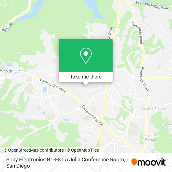 Mapa de Sony Electronics B1-F8 La Jolla Conference Room