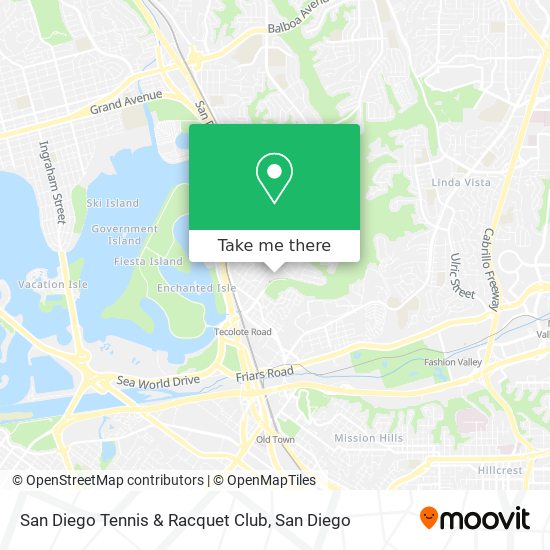 Mapa de San Diego Tennis & Racquet Club
