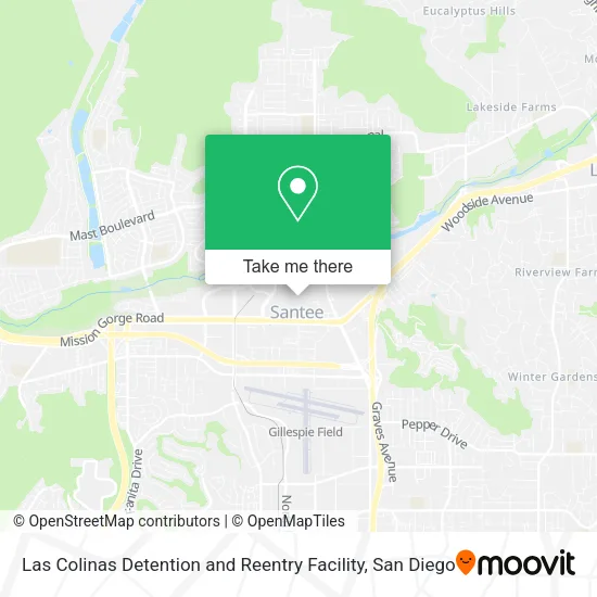 Las Colinas Detention and Reentry Facility map