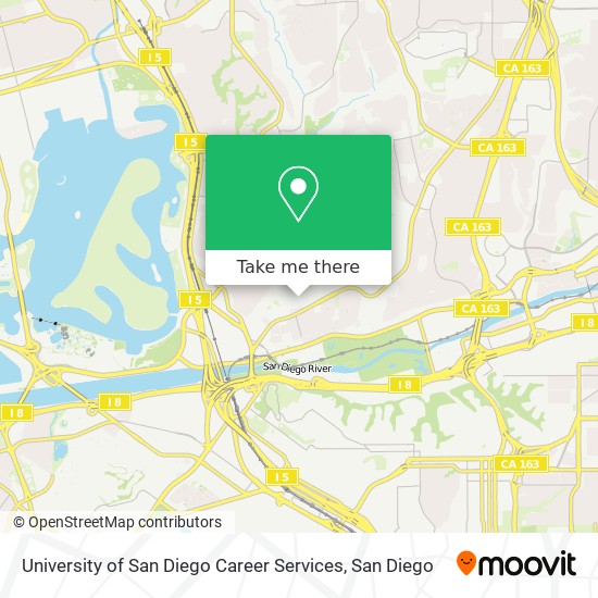 Mapa de University of San Diego Career Services