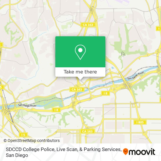 SDCCD College Police, Live Scan, & Parking Services map