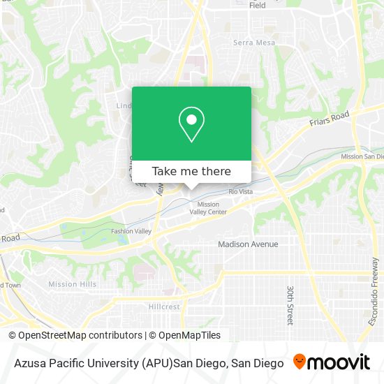 Mapa de Azusa Pacific University (APU)San Diego