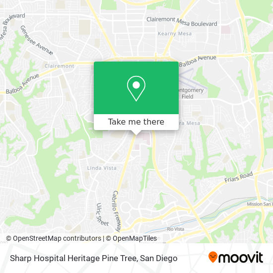 Sharp Hospital Heritage Pine Tree map