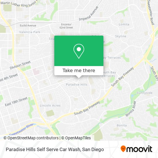 Paradise Hills Self Serve Car Wash map