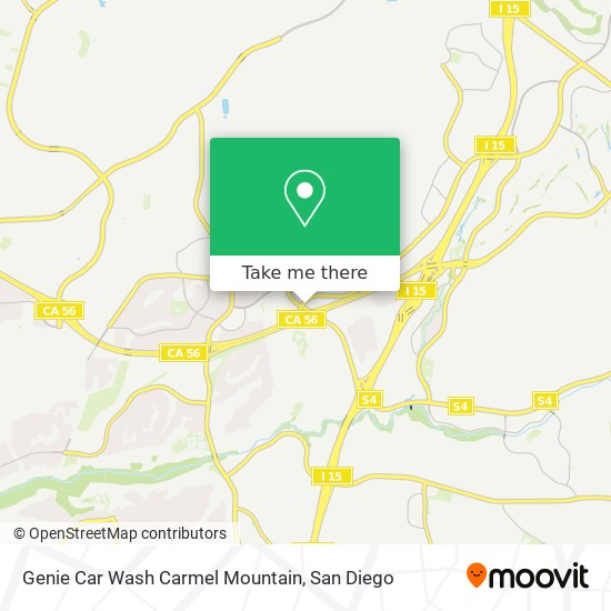 Genie Car Wash Carmel Mountain map