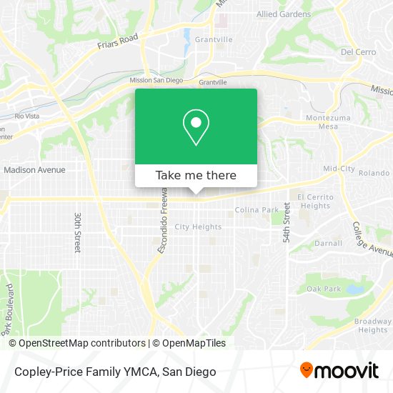 Copley-Price Family YMCA map