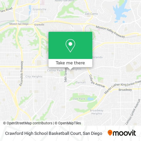 Crawford High School Basketball Court map
