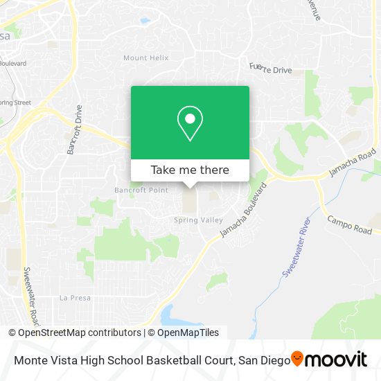 Monte Vista High School Basketball Court map
