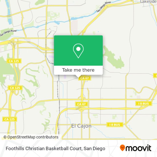 Mapa de Foothills Christian Basketball Court