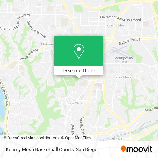Kearny Mesa Basketball Courts map