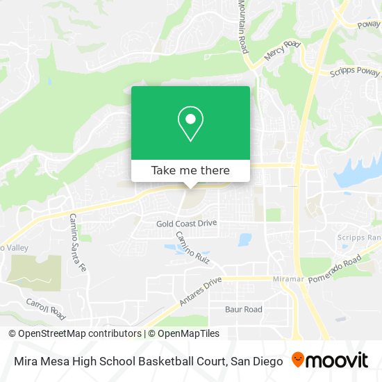 Mira Mesa High School Basketball Court map