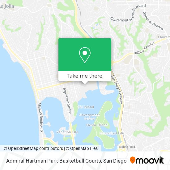 Admiral Hartman Park Basketball Courts map