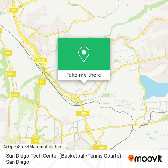 Mapa de San Diego Tech Center (Basketball / Tennis Courts)