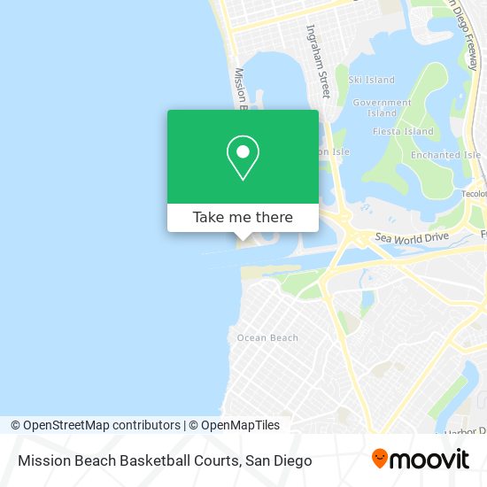Mapa de Mission Beach Basketball Courts