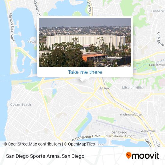 San Diego Sports Arena map