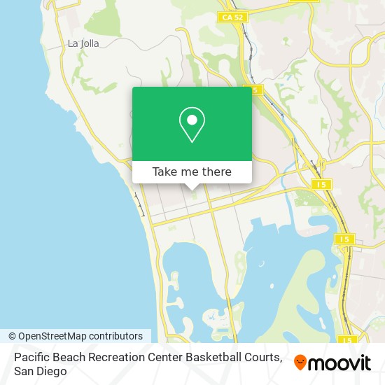 Pacific Beach Recreation Center Basketball Courts map