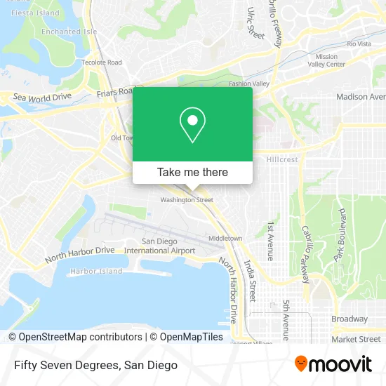 Mapa de Fifty Seven Degrees