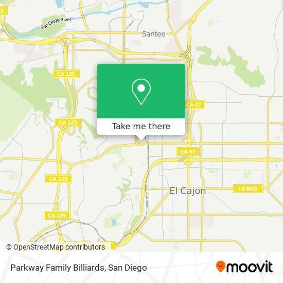 Parkway Family Billiards map