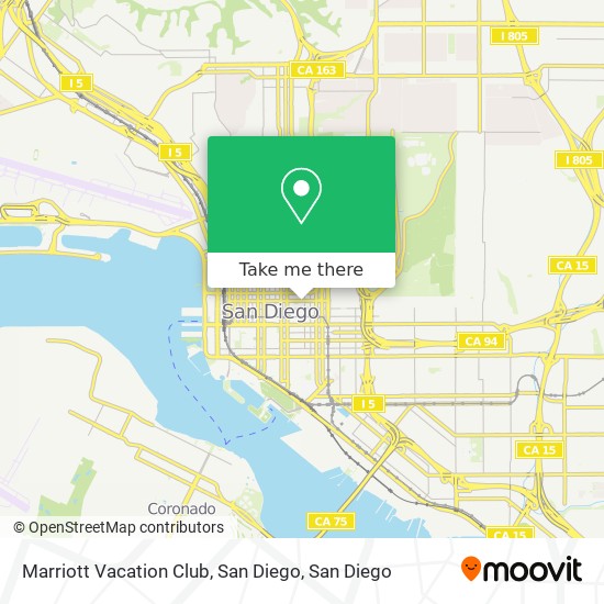 Mapa de Marriott Vacation Club, San Diego