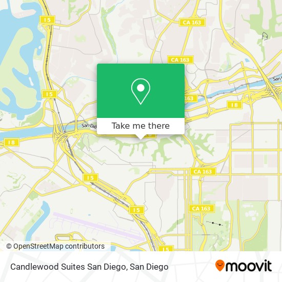 Candlewood Suites San Diego map