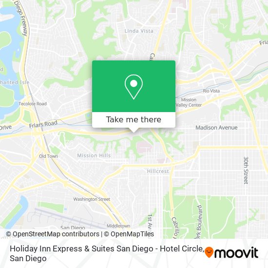 Holiday Inn Express & Suites San Diego - Hotel Circle map