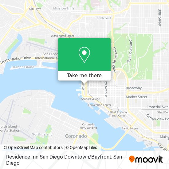 Residence Inn San Diego Downtown / Bayfront map